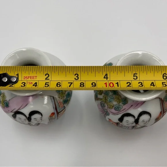 Small Chinese Porcelain Figural Vases - pair